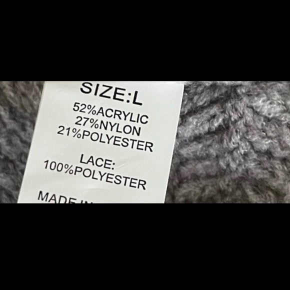 Light Mocha Lacy V Sweater - Picture 3 of 4